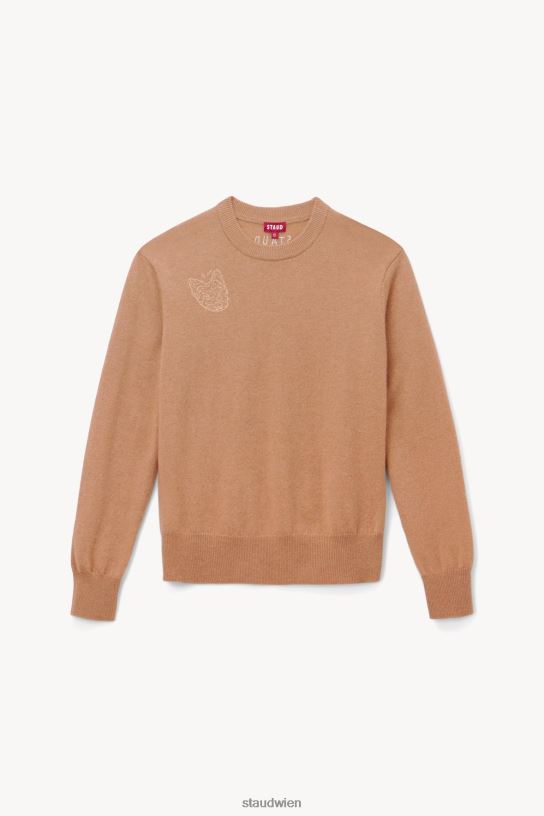 Frauen maßgeschneiderter Kaschmirpullover Kamel 466Z1034 STAUD x C.BONZ Zubehör