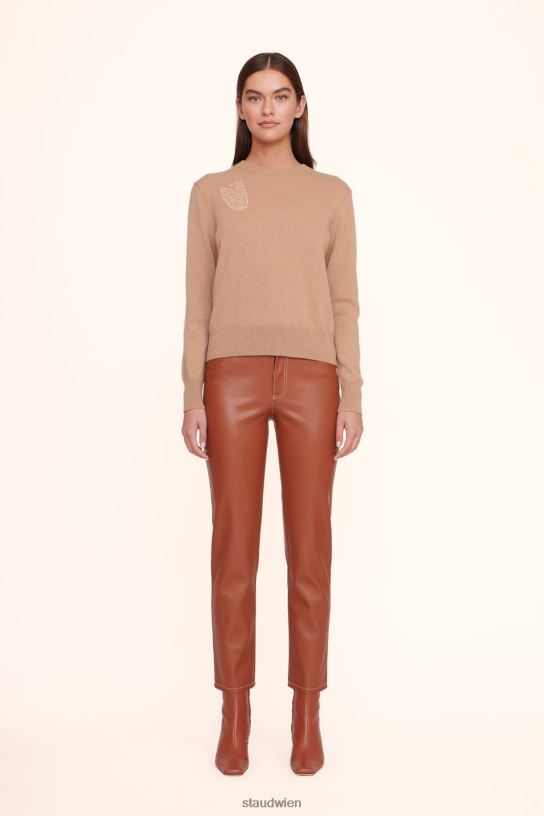 Frauen maßgeschneiderter Kaschmirpullover Kamel 466Z1034 STAUD x C.BONZ Zubehör