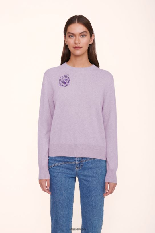 Frauen maßgeschneiderter Kaschmirpullover Lavendel 466Z1036 STAUD x C.BONZ Zubehör