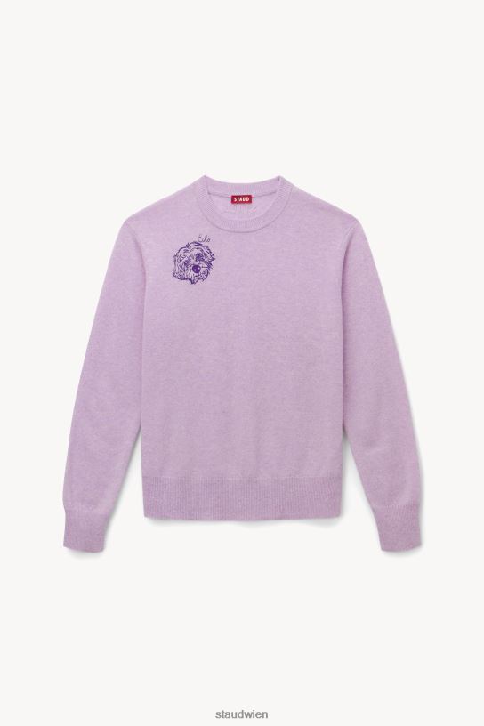 Frauen maßgeschneiderter Kaschmirpullover Lavendel 466Z1036 STAUD x C.BONZ Zubehör