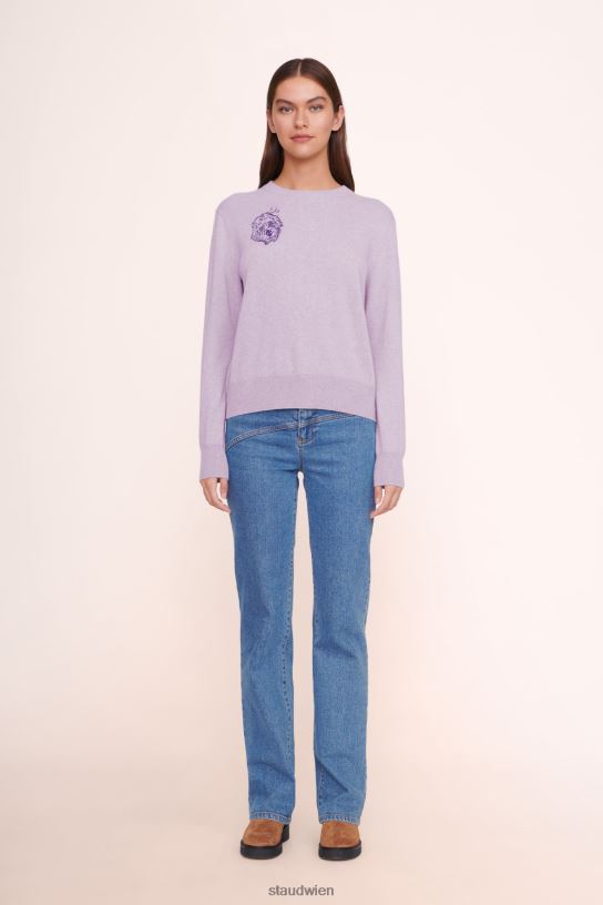 Frauen maßgeschneiderter Kaschmirpullover Lavendel 466Z1036 STAUD x C.BONZ Zubehör