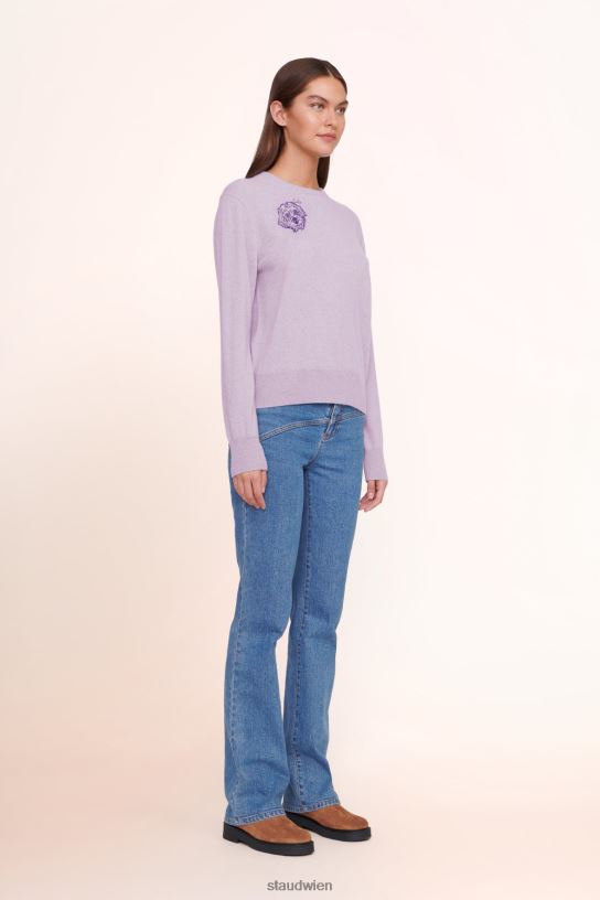 Frauen maßgeschneiderter Kaschmirpullover Lavendel 466Z1036 STAUD x C.BONZ Zubehör