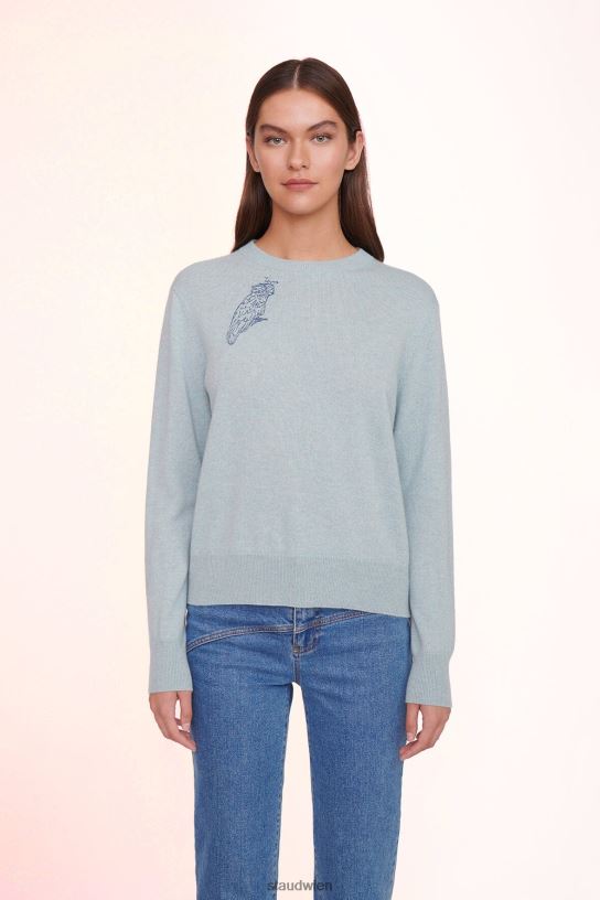 Frauen maßgeschneiderter Kaschmirpullover hellblau 466Z1033 STAUD x C.BONZ Zubehör