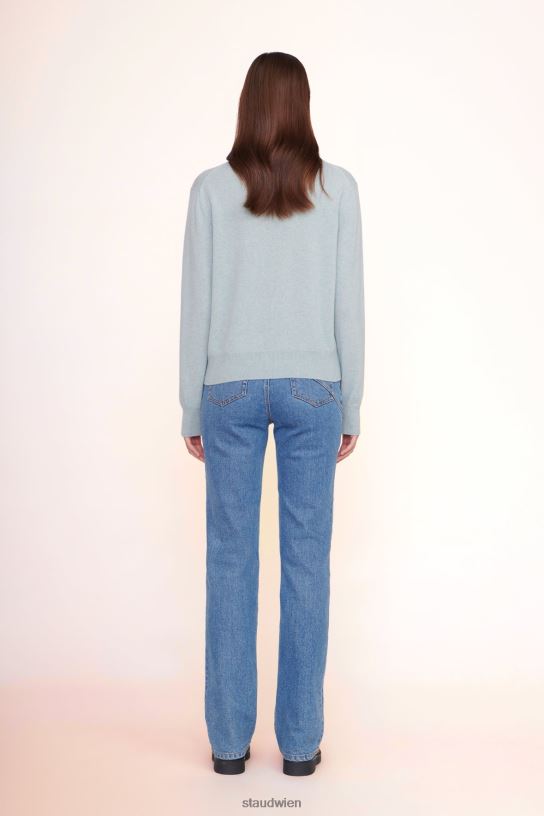 Frauen maßgeschneiderter Kaschmirpullover hellblau 466Z1033 STAUD x C.BONZ Zubehör