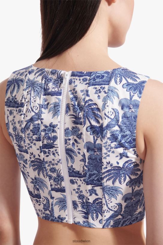 Frauen Alice oben Porzellanblauer Toile 466Z456 STAUD Kleidung