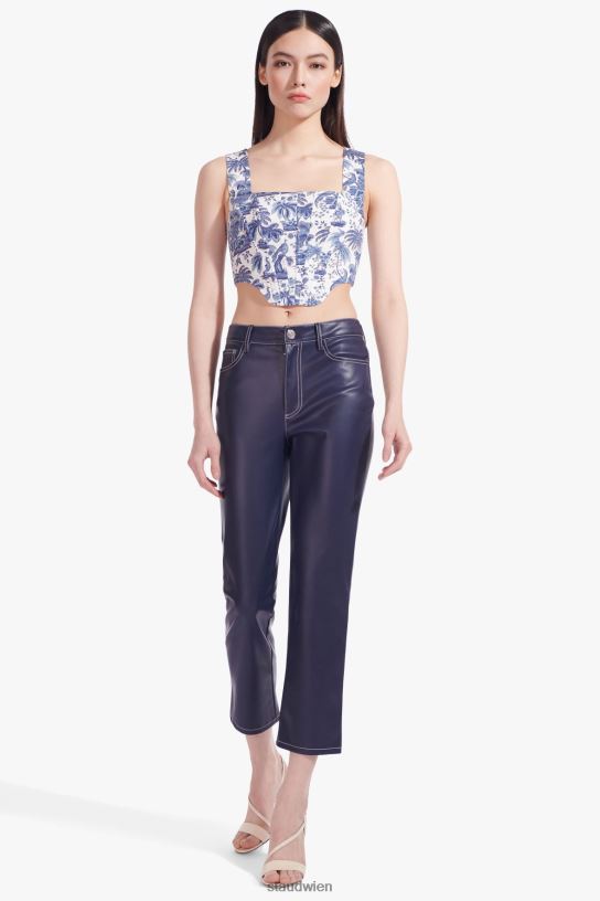 Frauen Alice oben Porzellanblauer Toile 466Z456 STAUD Kleidung