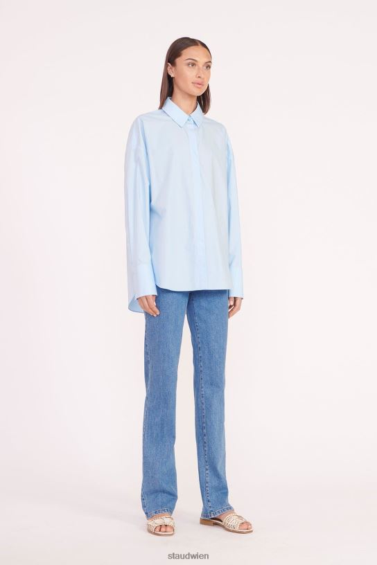 Frauen Colton-Shirt französisches Blau 466Z334 STAUD Kleidung
