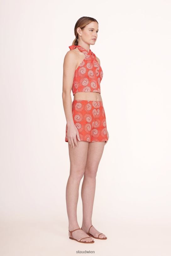 Frauen Gesmoktes Kai-Oberteil Hibiskus-Whirlpool 466Z347 STAUD Kleidung