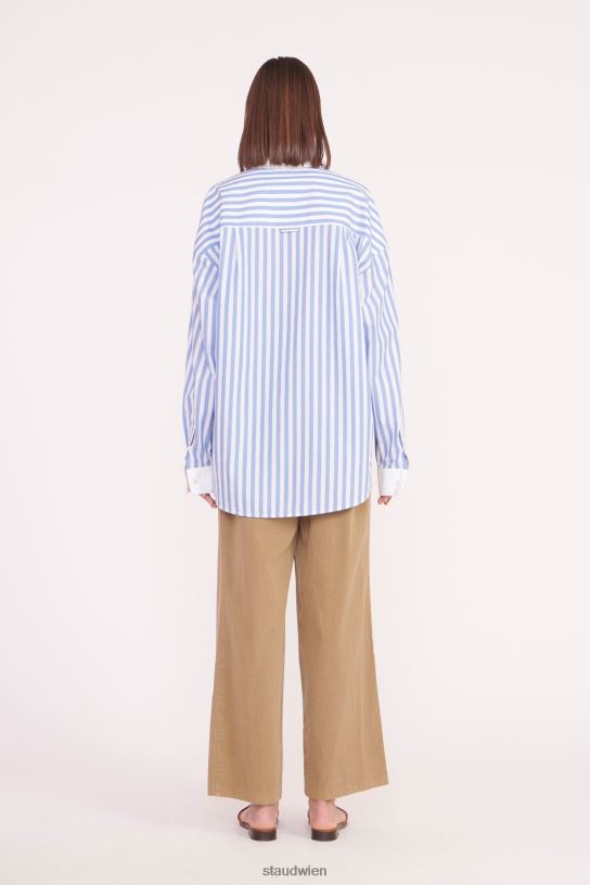 Frauen Logan-Shirt Meeresstreifen 466Z331 STAUD Kleidung
