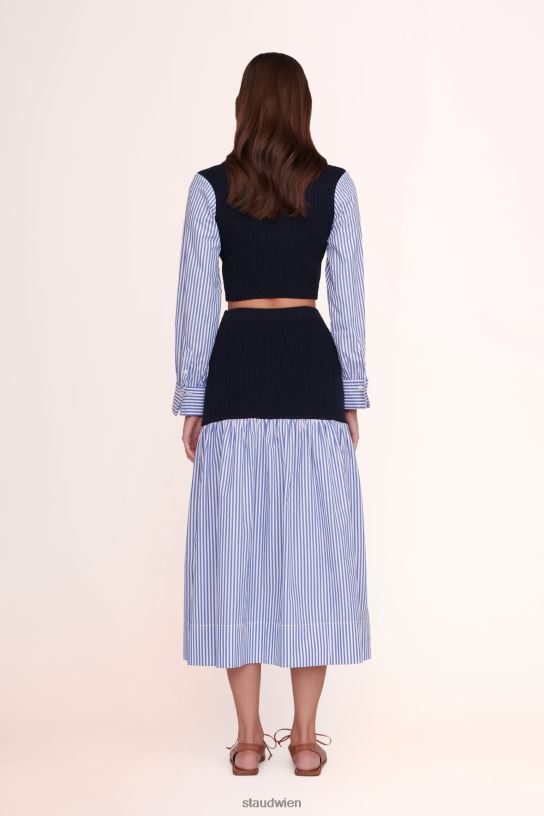 Frauen Louisa oben marineblauer weißer Streifen 466Z438 STAUD Kleidung