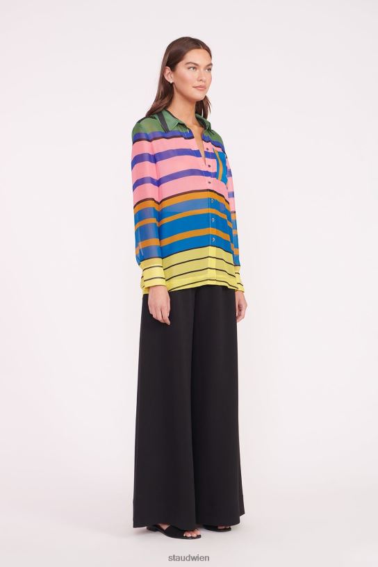 Frauen Martha Tunika Formentera Streifen Marmorwelle 466Z319 STAUD Kleidung
