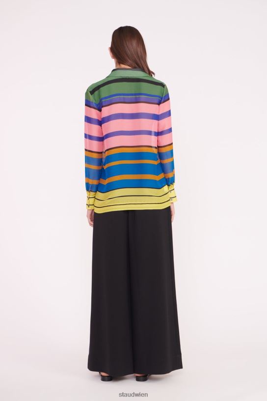 Frauen Martha Tunika Formentera Streifen Marmorwelle 466Z319 STAUD Kleidung