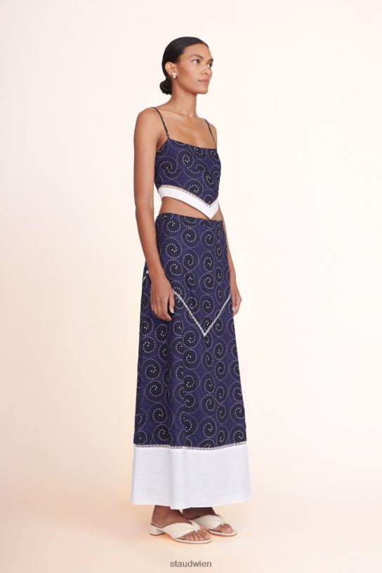 Frauen Treue oben Marine-Whirlpool-Weiß 466Z381 STAUD Kleidung