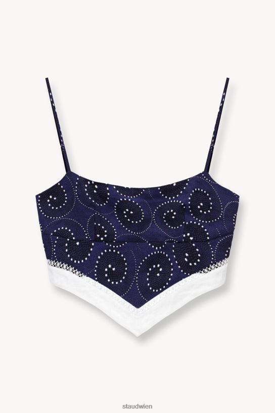Frauen Treue oben Marine-Whirlpool-Weiß 466Z381 STAUD Kleidung