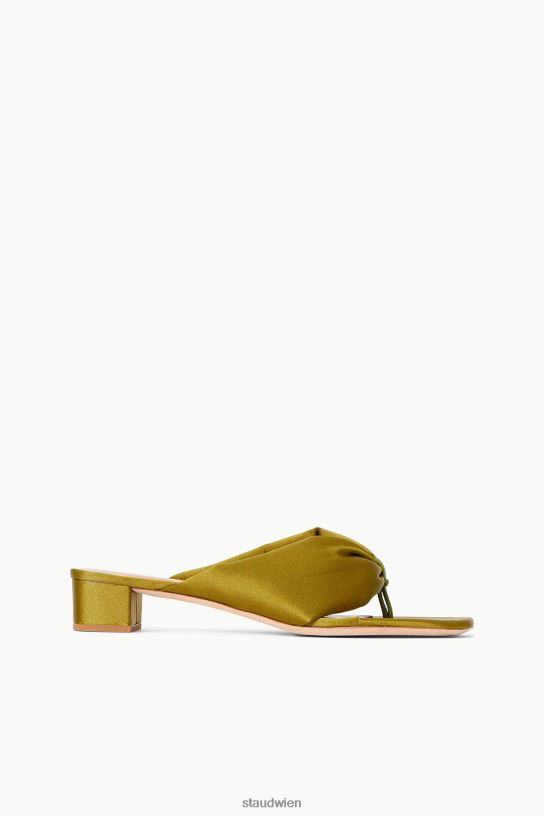 Frauen Dahlia-Sandale aus Satin Olive 466Z887 STAUD Schuhe