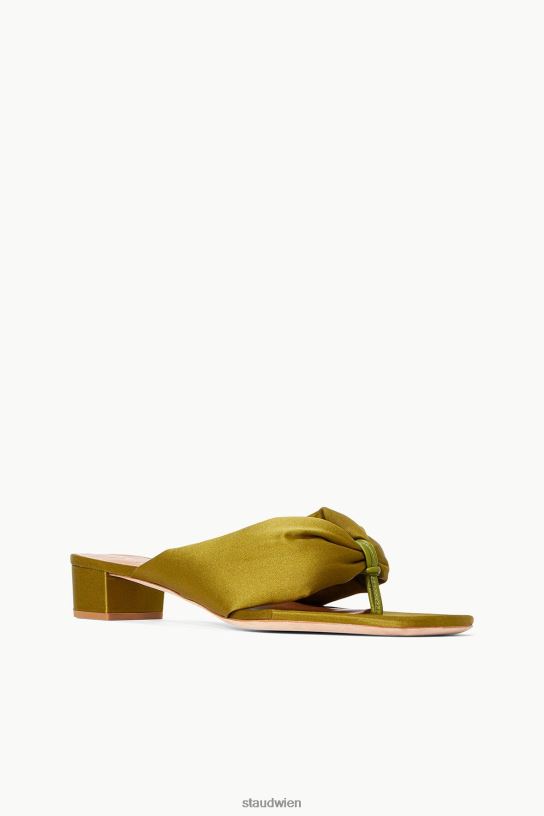 Frauen Dahlia-Sandale aus Satin Olive 466Z887 STAUD Schuhe