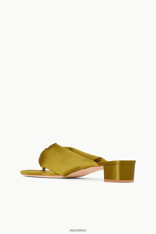 Frauen Dahlia-Sandale aus Satin Olive 466Z887 STAUD Schuhe