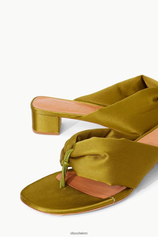 Frauen Dahlia-Sandale aus Satin Olive 466Z887 STAUD Schuhe