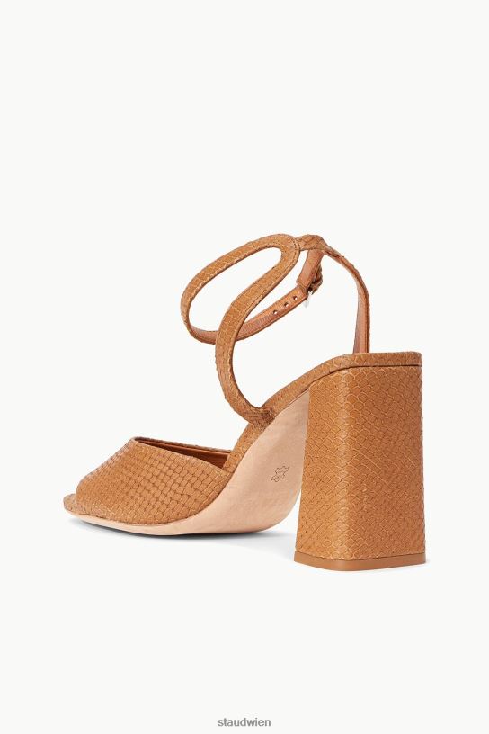 Frauen Ferse mit Schlangenprägung bräunen 466Z872 STAUD Schuhe