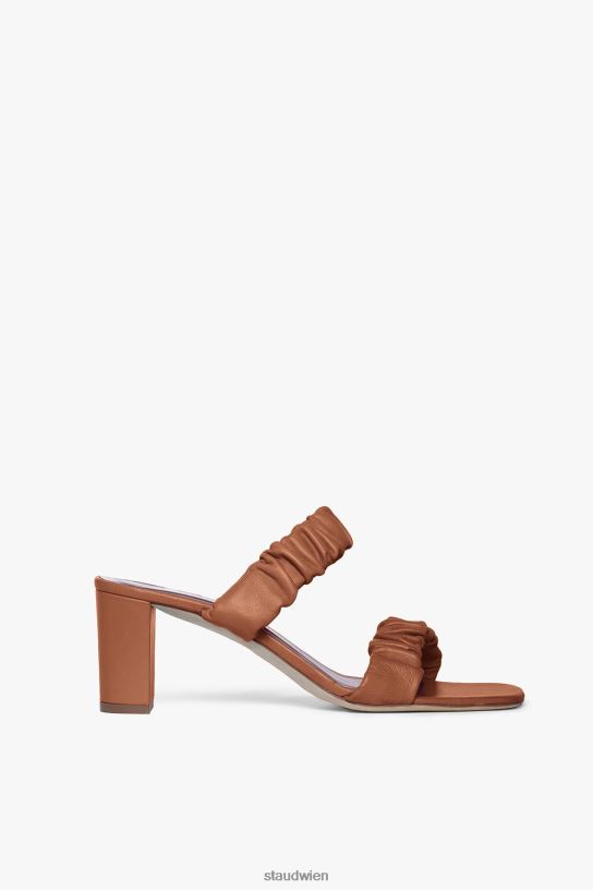 Frauen Frankie geraffte Sandale bräunen 466Z895 STAUD Schuhe