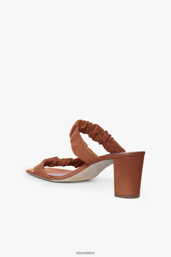 Frauen Frankie geraffte Sandale bräunen 466Z895 STAUD Schuhe