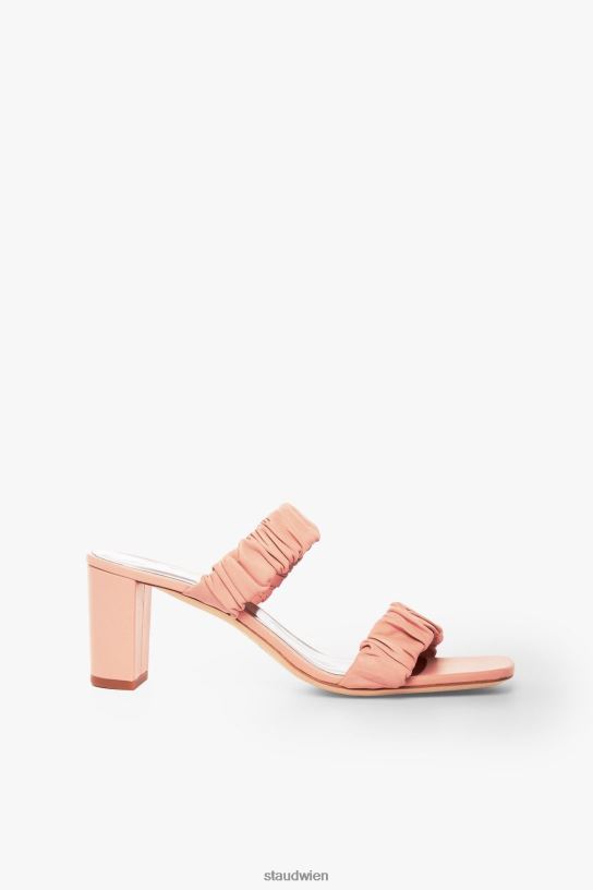 Frauen Frankie geraffte Sandale dunkles Rouge 466Z894 STAUD Schuhe