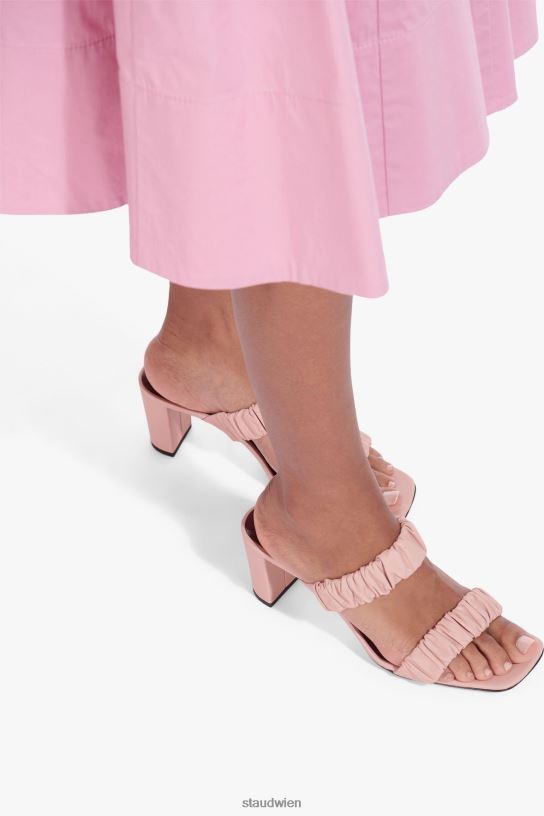 Frauen Frankie geraffte Sandale dunkles Rouge 466Z894 STAUD Schuhe
