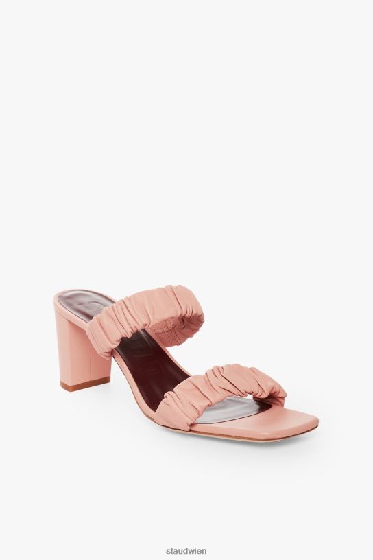 Frauen Frankie geraffte Sandale dunkles Rouge 466Z894 STAUD Schuhe