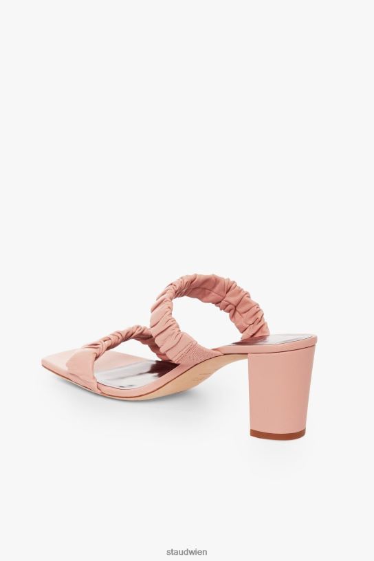 Frauen Frankie geraffte Sandale dunkles Rouge 466Z894 STAUD Schuhe