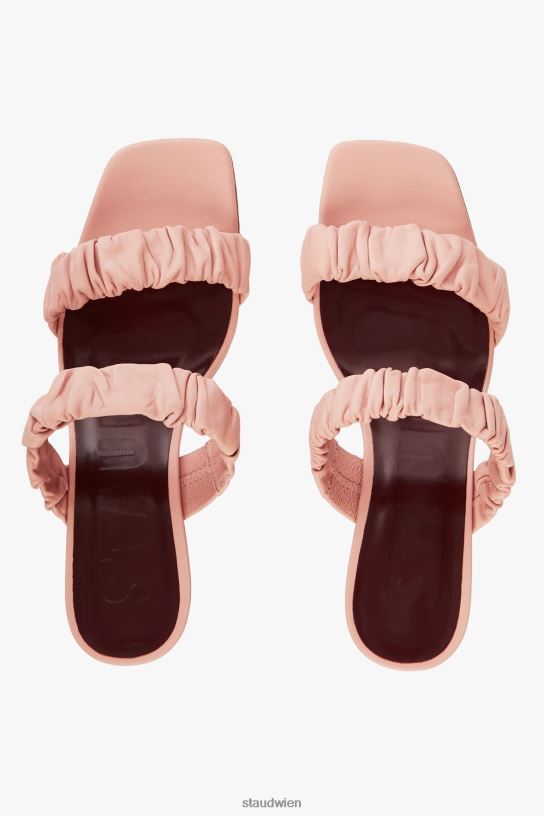 Frauen Frankie geraffte Sandale dunkles Rouge 466Z894 STAUD Schuhe