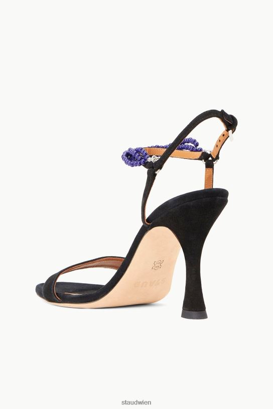 Frauen Petra-Absatz schwarzes Wildleder-Lapisleder 466Z863 STAUD Schuhe