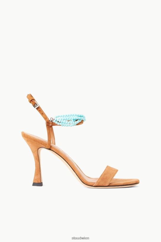 Frauen Petra Heel Tan Türkis Hellbraunes Wildleder, Türkis 466Z864 STAUD Schuhe