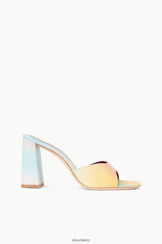 Frauen Sloane-Absatz mit Schlangenprägung Multi-Aura 466Z877 STAUD Schuhe
