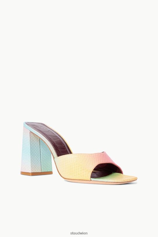 Frauen Sloane-Absatz mit Schlangenprägung Multi-Aura 466Z877 STAUD Schuhe