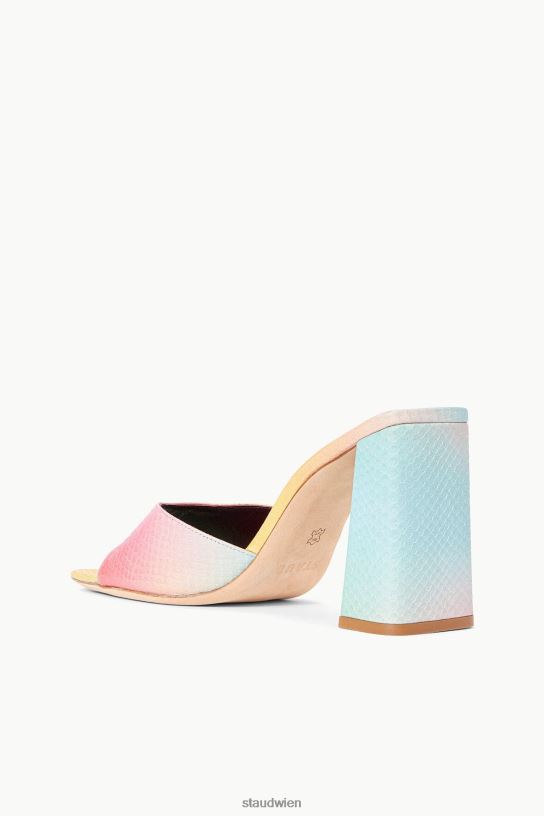 Frauen Sloane-Absatz mit Schlangenprägung Multi-Aura 466Z877 STAUD Schuhe