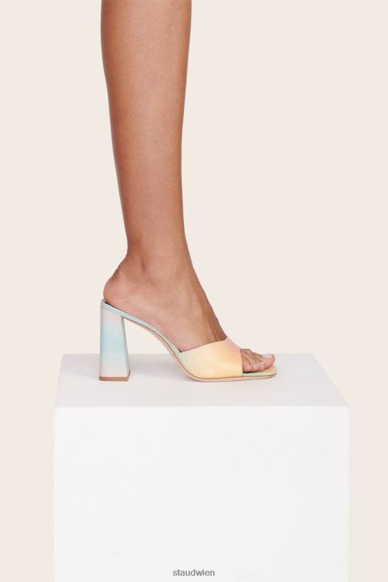 Frauen Sloane-Absatz mit Schlangenprägung Multi-Aura 466Z877 STAUD Schuhe