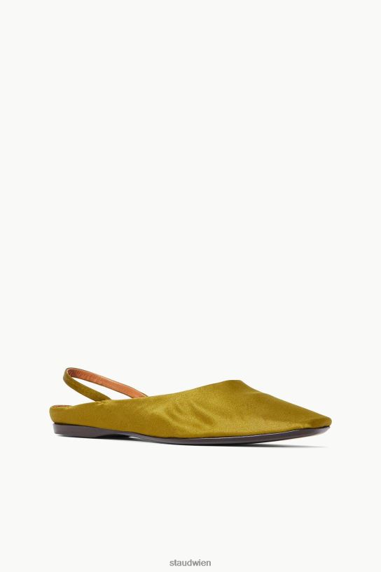 Frauen Janine Mule Satin Olive 466Z952 STAUD Schuhe