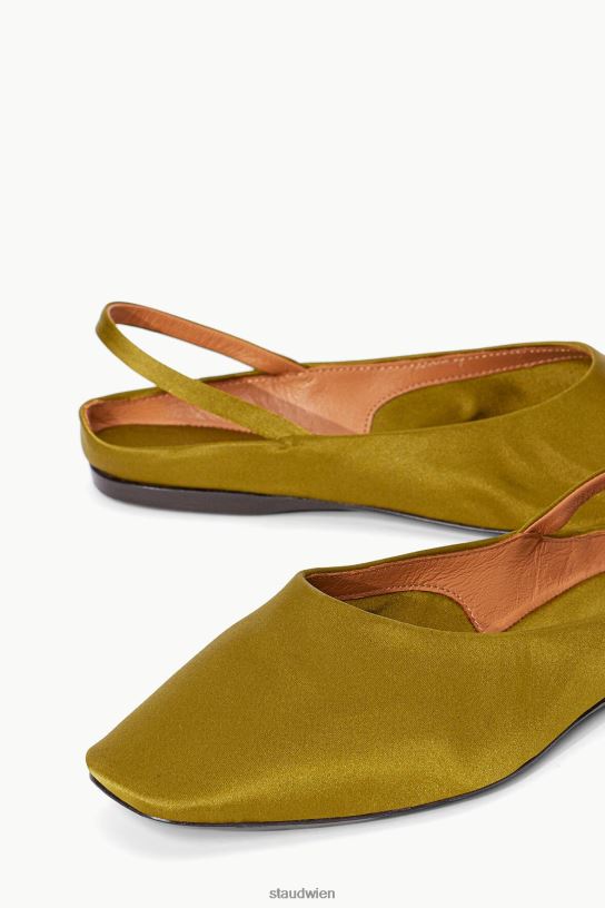 Frauen Janine Mule Satin Olive 466Z952 STAUD Schuhe