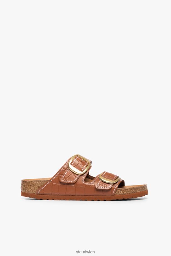 Frauen Arizona-Sandale Sattel mit Krokoprägung 466Z929 BIRKENSTOCK + STAUD Schuhe
