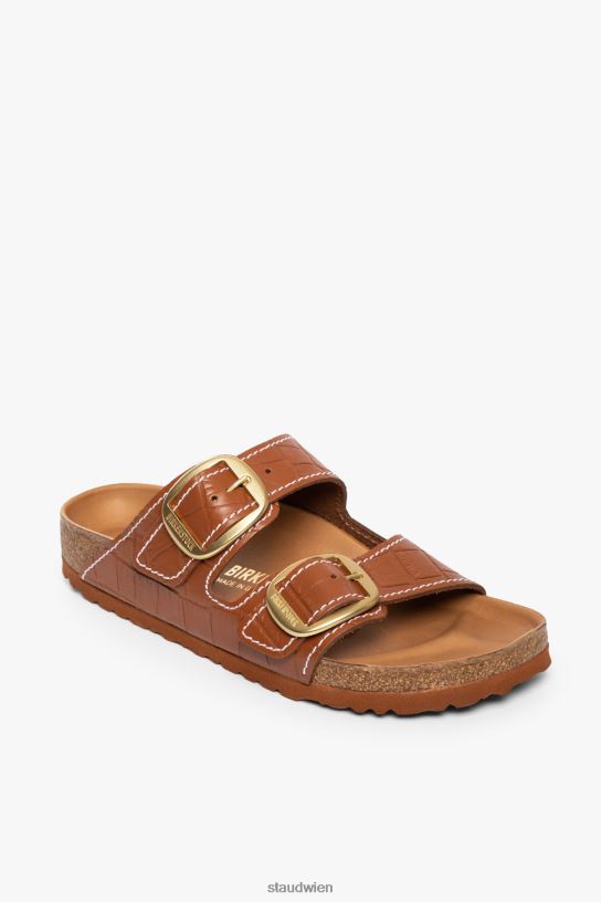 Frauen Arizona-Sandale Sattel mit Krokoprägung 466Z929 BIRKENSTOCK + STAUD Schuhe