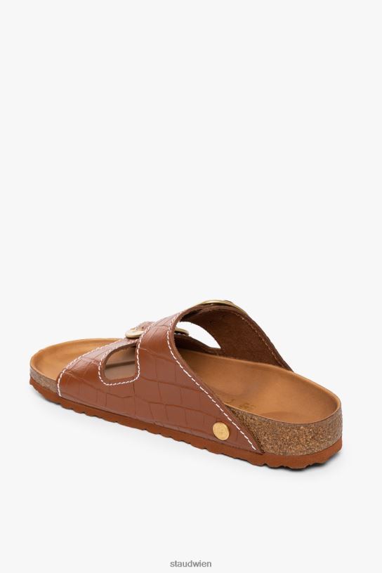 Frauen Arizona-Sandale Sattel mit Krokoprägung 466Z929 BIRKENSTOCK + STAUD Schuhe
