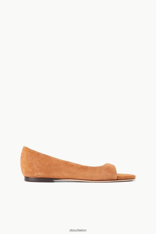 Frauen Dominique Flat braunes Wildleder 466Z912 STAUD Schuhe