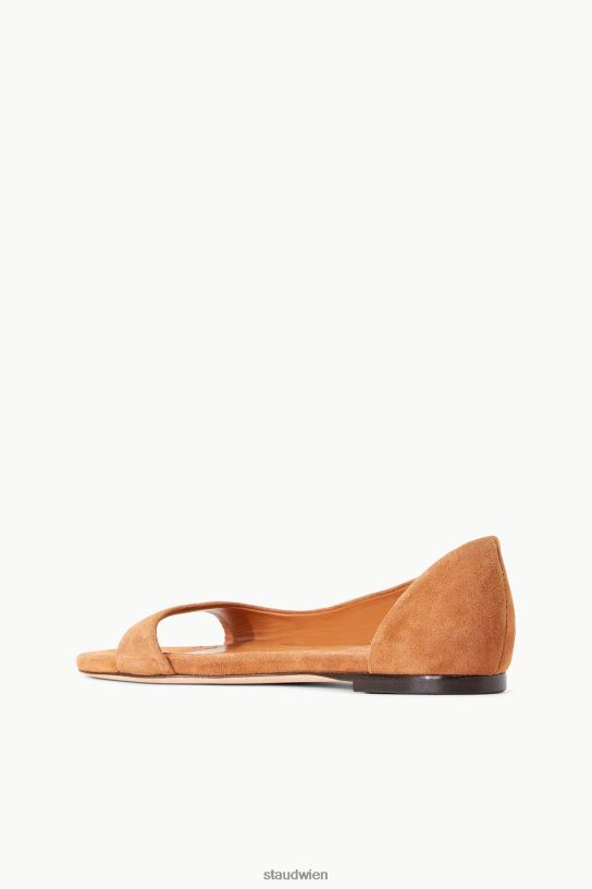 Frauen Dominique Flat braunes Wildleder 466Z912 STAUD Schuhe