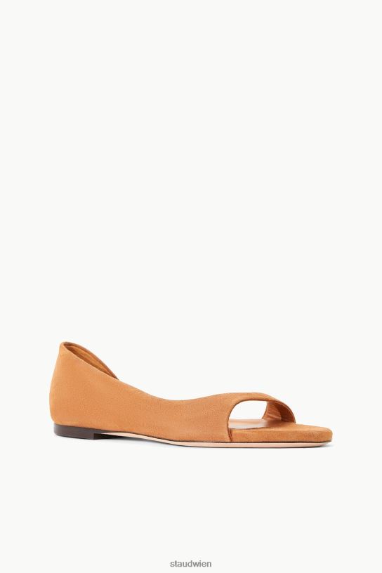 Frauen Dominique Flat braunes Wildleder 466Z912 STAUD Schuhe