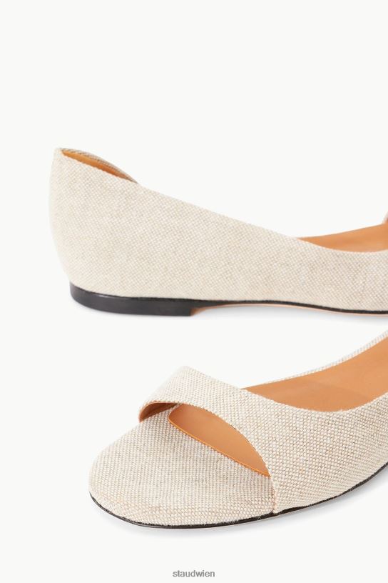 Frauen Dominique Flat natürliches Leinen 466Z911 STAUD Schuhe