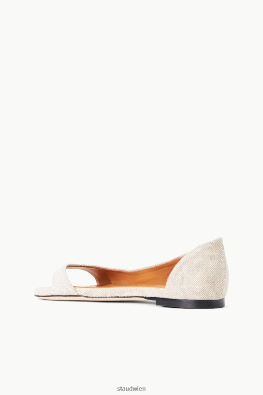 Frauen Dominique Flat natürliches Leinen 466Z911 STAUD Schuhe