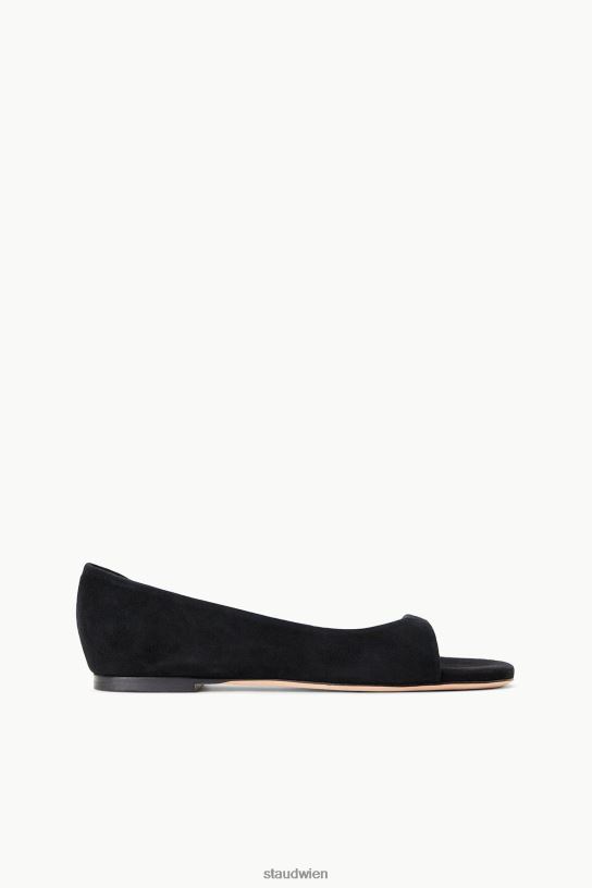 Frauen Dominique Flat schwarzes Wildleder 466Z910 STAUD Schuhe