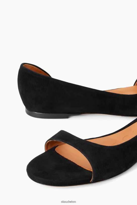 Frauen Dominique Flat schwarzes Wildleder 466Z910 STAUD Schuhe