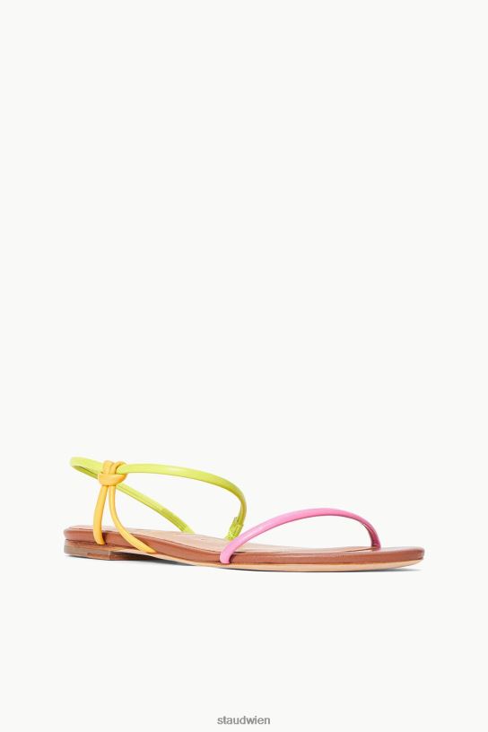 Frauen Lorbeer-Sandale Zitrone multi 466Z913 STAUD Schuhe