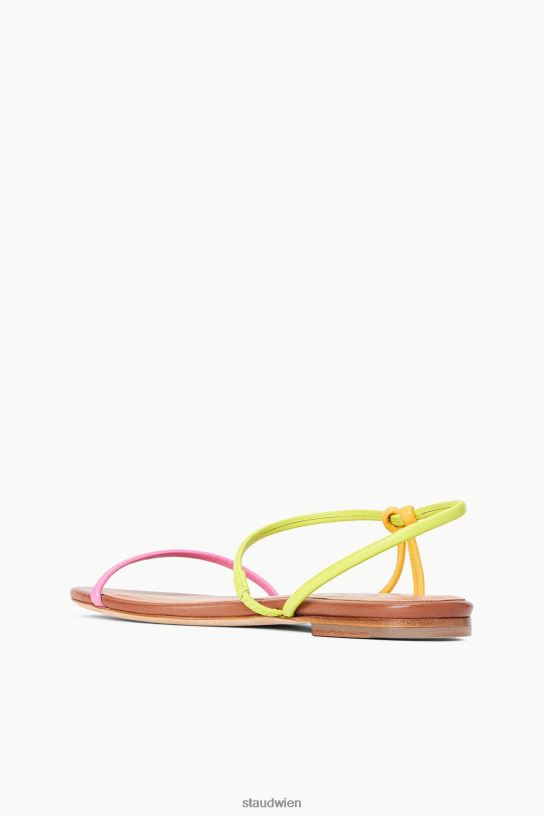 Frauen Lorbeer-Sandale Zitrone multi 466Z913 STAUD Schuhe